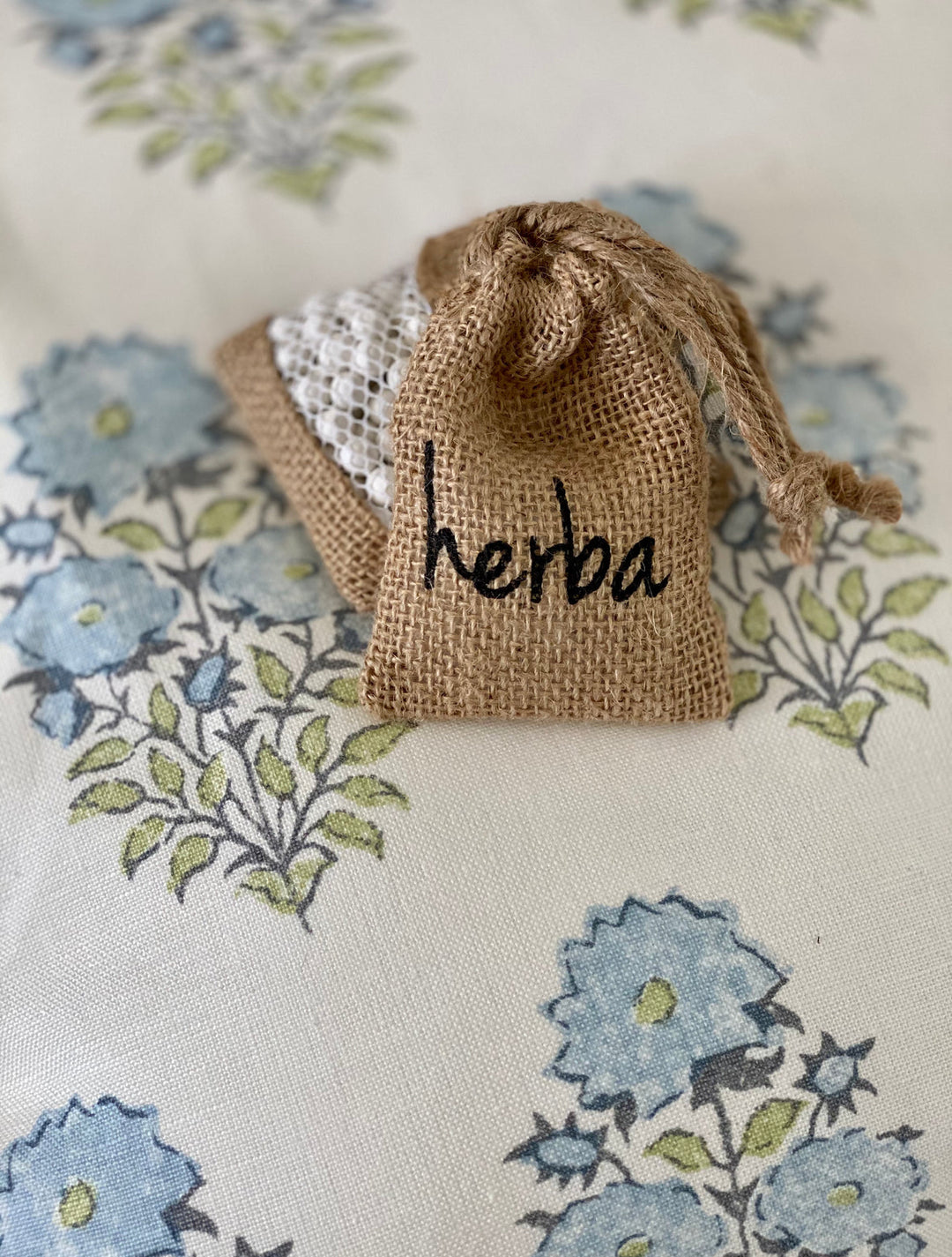 washed linen scented sachet - herba botanicals