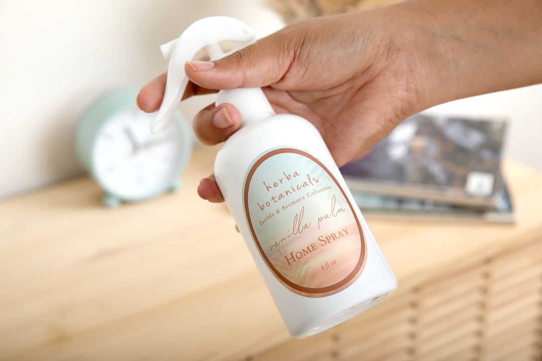 vanilla palm home & linen spray - herba botanicals