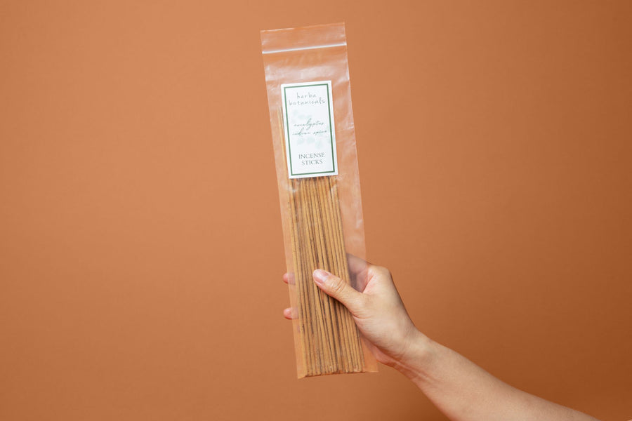 eucalyptus indian spice scented incense - herba botanicals