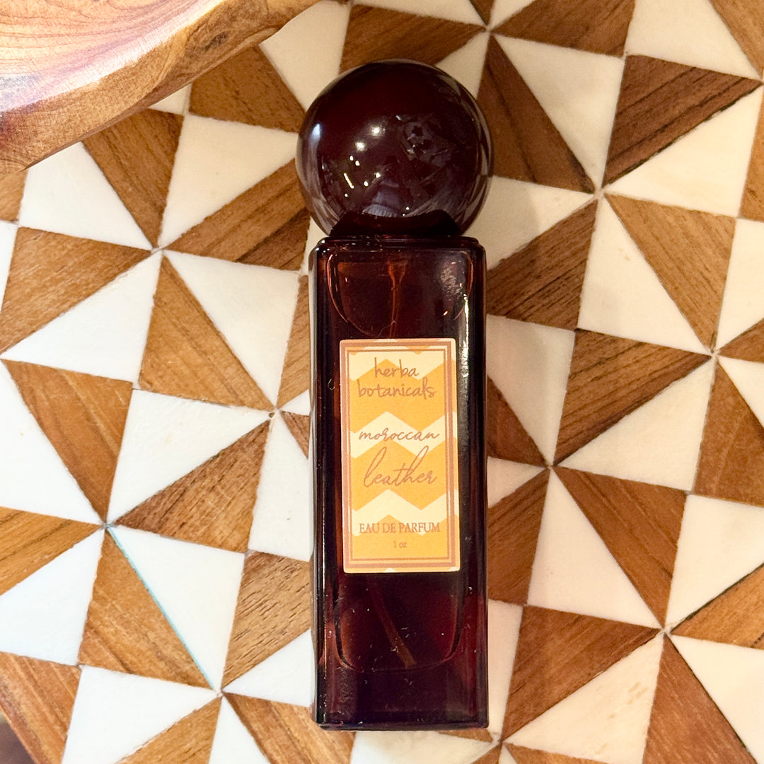 moroccan leather eau de parfum - herba botanicals