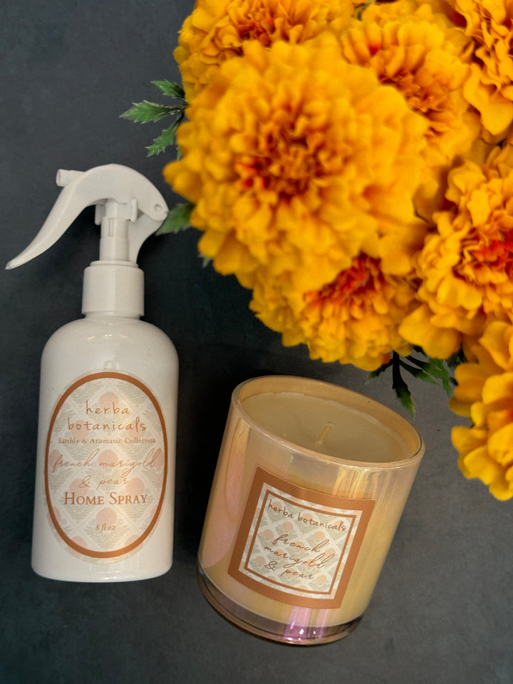 french marigold & pear home & linen spray - herba botanicals