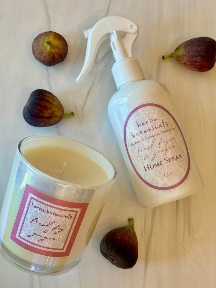 fresh figue & ginger home & linen spray - herba botanicals