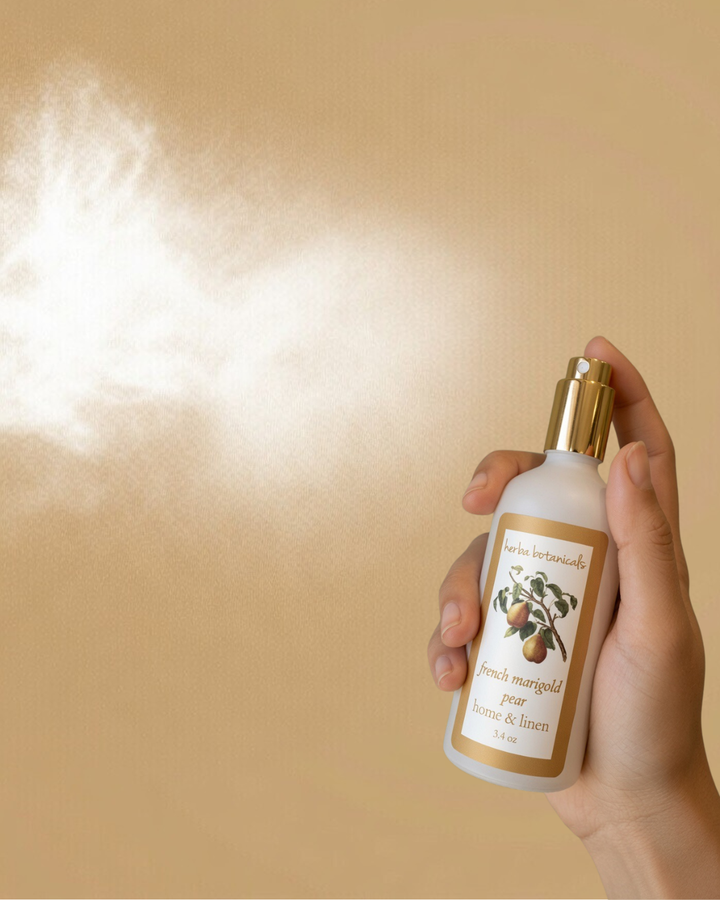 french marigold &amp; pear home &amp; linen spray
