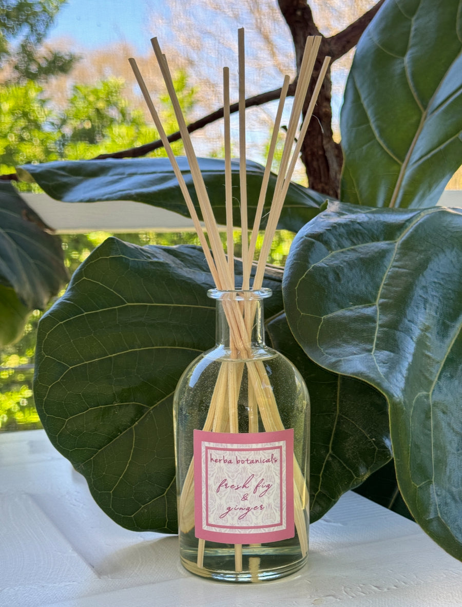 fresh figue & ginger reed diffuser - herba botanicals