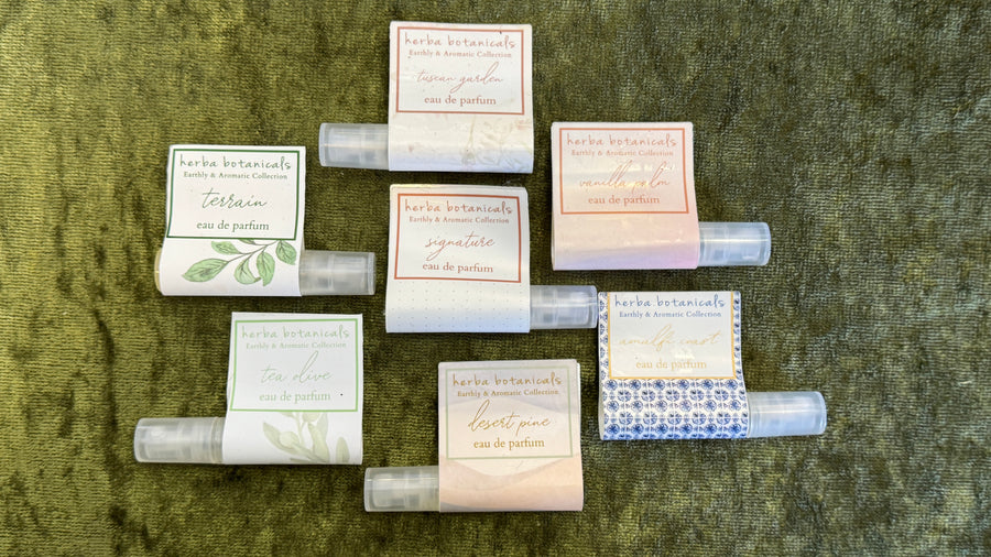 sample perfume set - herba botanicals