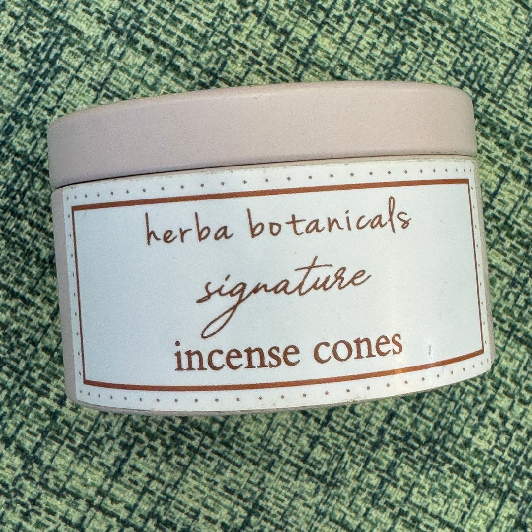 signature incense cones - herba botanicals
