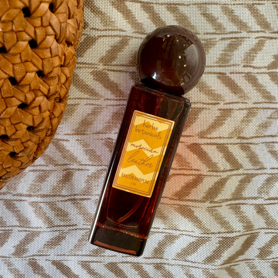 moroccan leather eau de parfum - herba botanicals