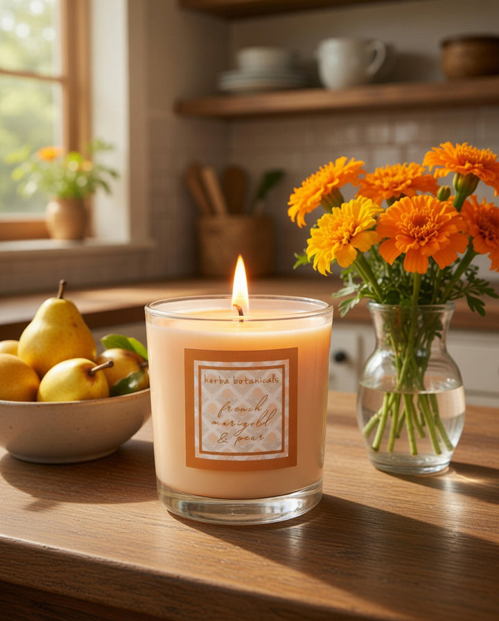 coconut &amp; beeswax candle - herba botanicals