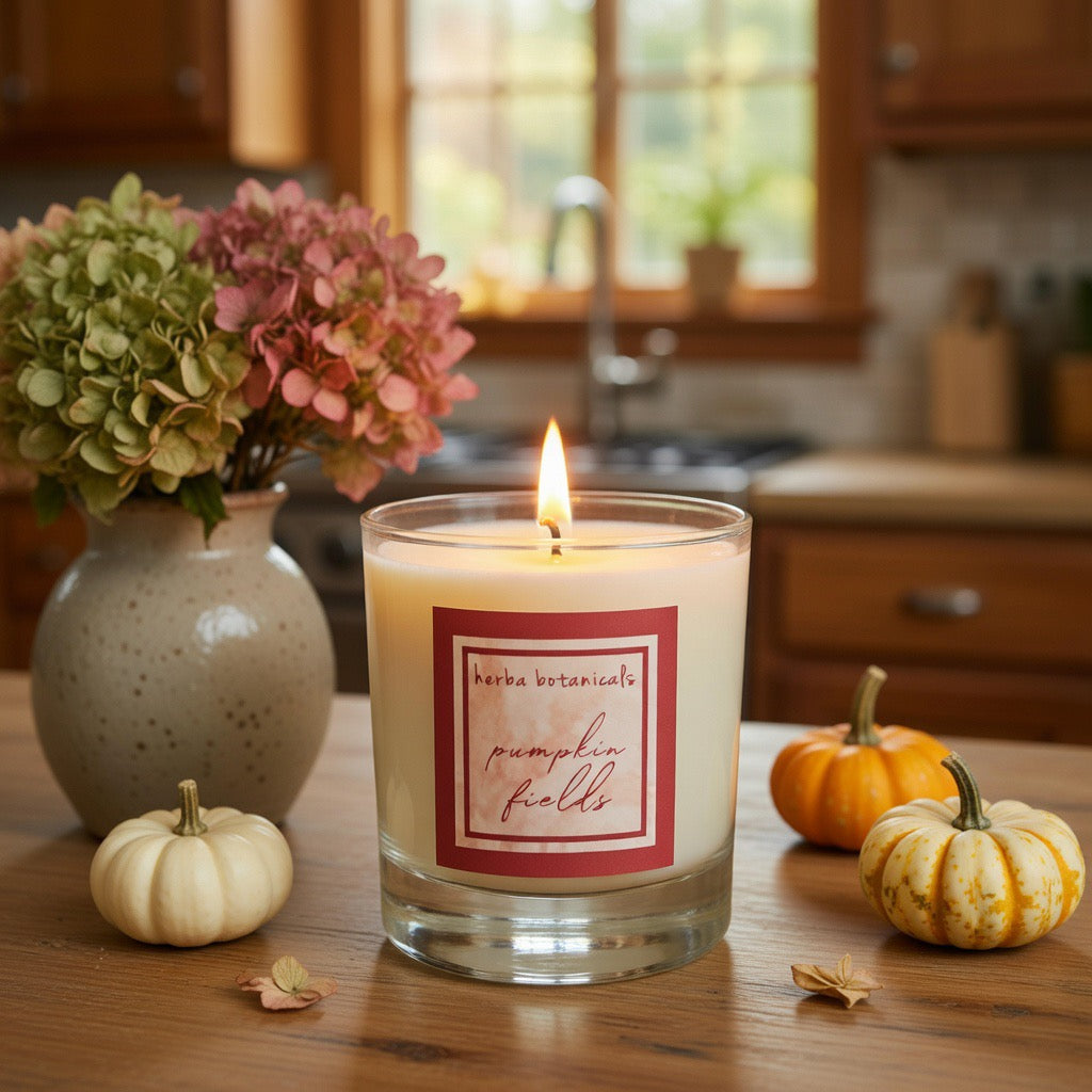 coconut &amp; beeswax candle - herba botanicals