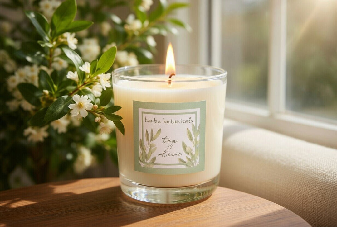 coconut &amp; beeswax candle - herba botanicals