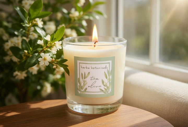 coconut &amp; beeswax candle - herba botanicals