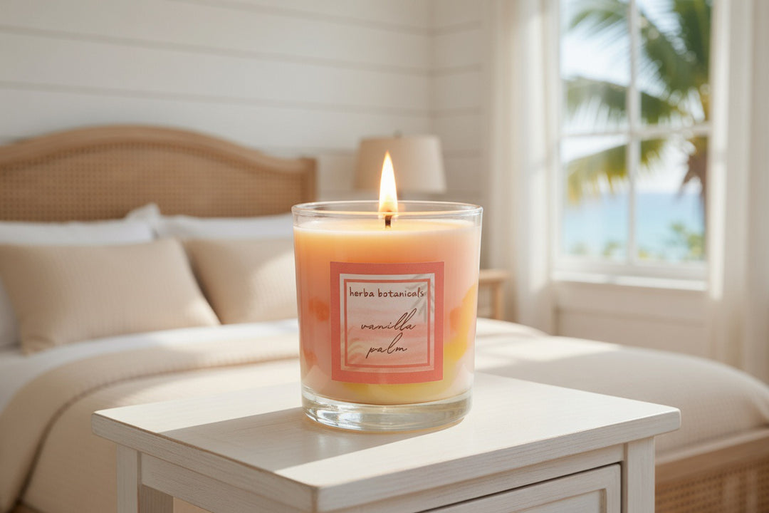 coconut &amp; beeswax candle - herba botanicals