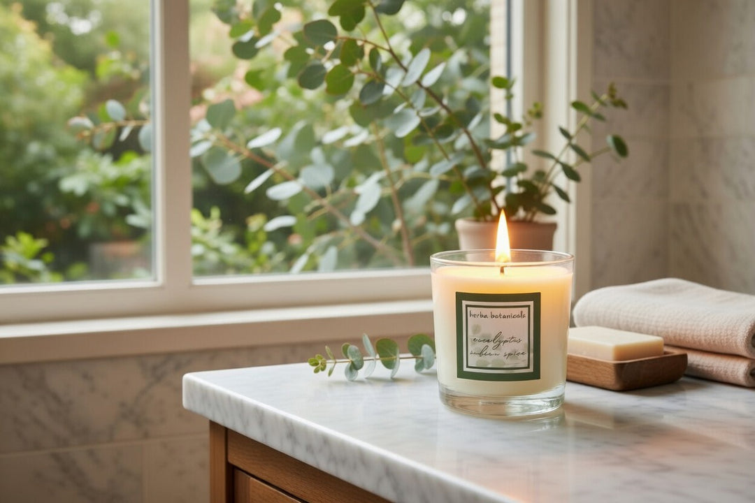 coconut &amp; beeswax candle - herba botanicals