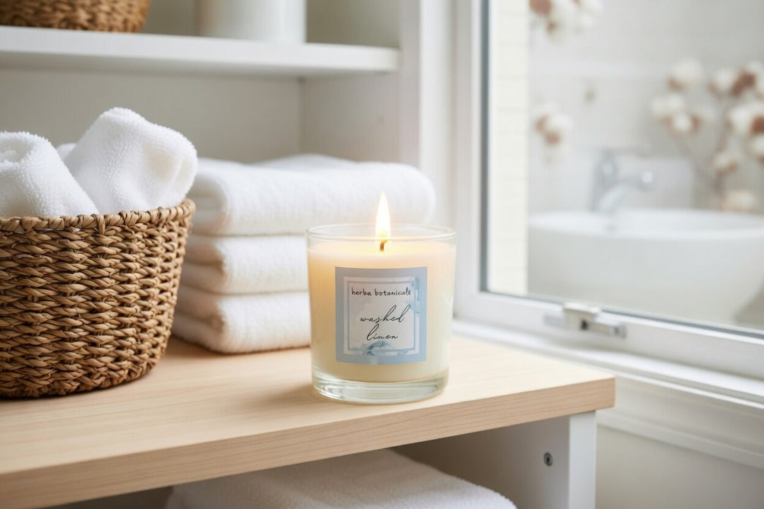 coconut &amp; beeswax candle - herba botanicals