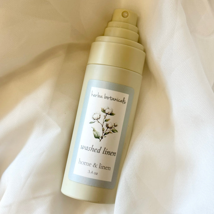 herba botanicals home linen spray washed linen