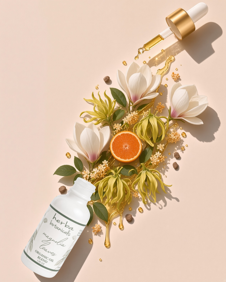 magnolia leaves organic oil blend