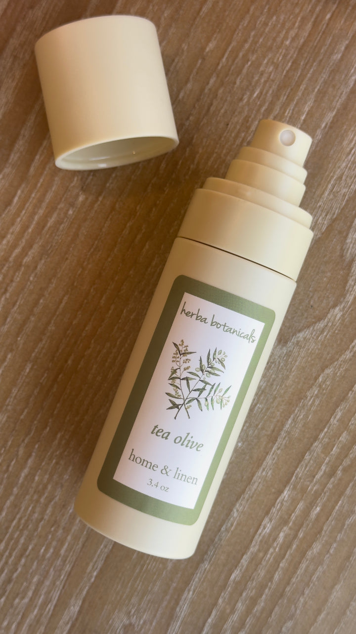 tea olive home & linen spray - herba botanicals
