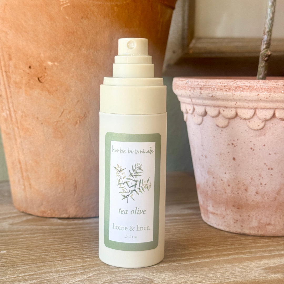 tea olive home & linen spray - herba botanicals