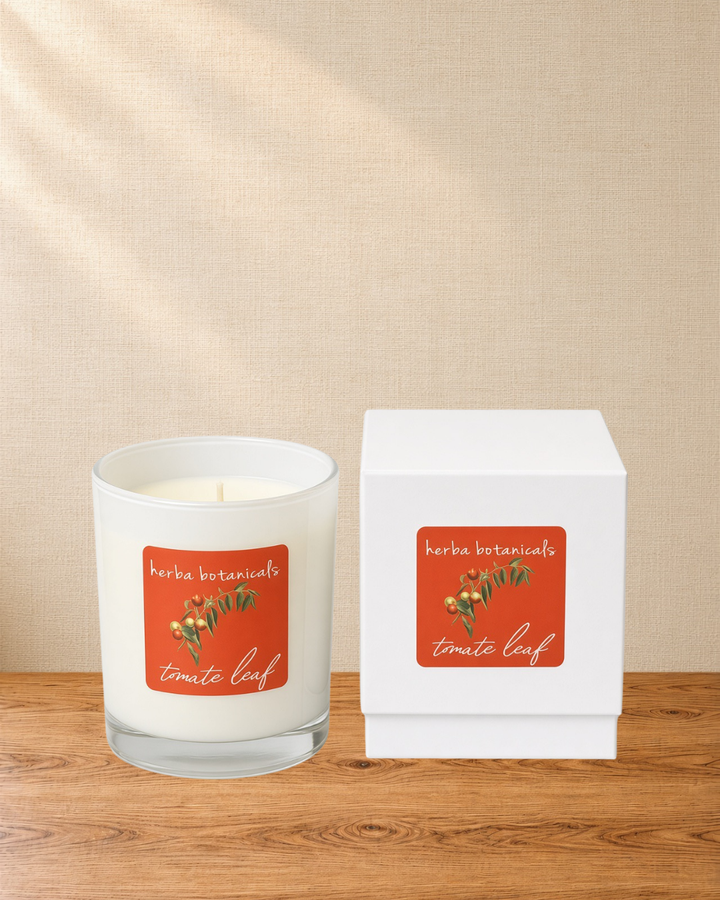 tomate leaf candle
