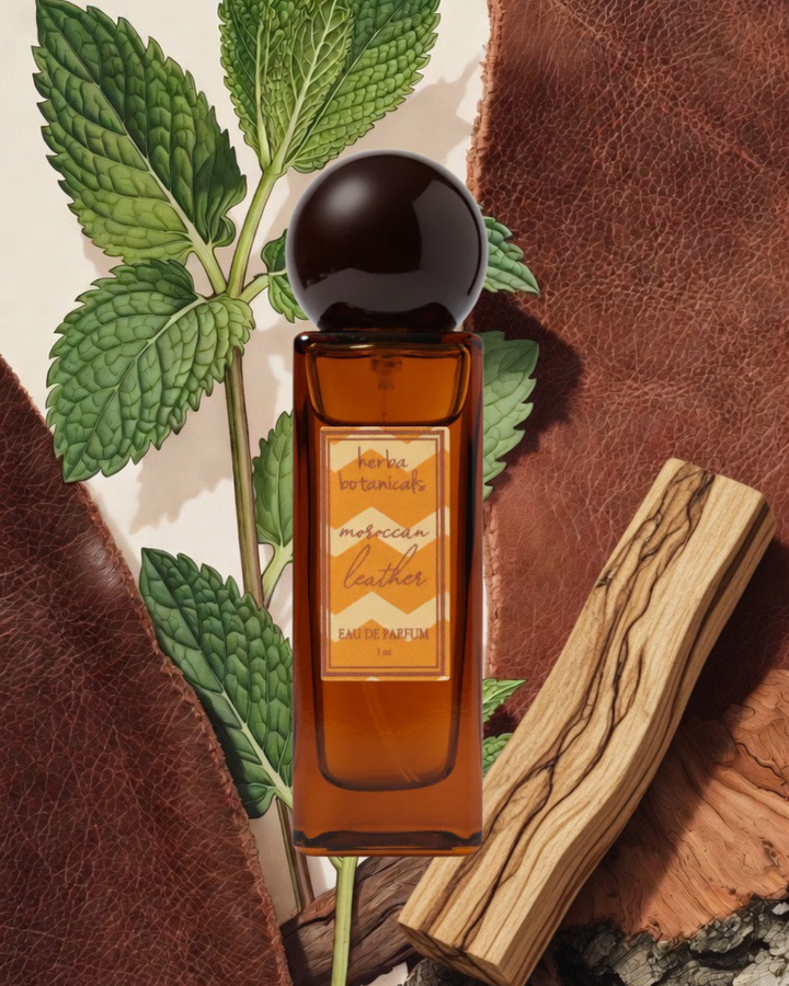 moroccan leather eau de parfum - herba botanicals